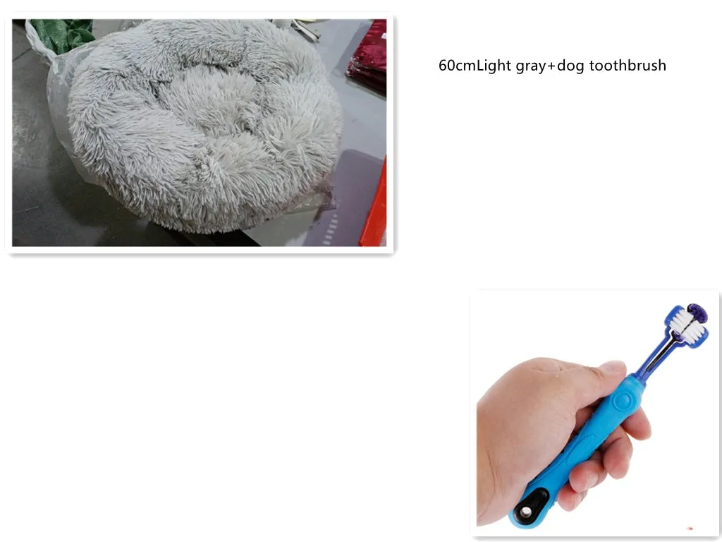 1 random color toothbrush pet plush dog brush in addition to bad breath tartar dental care dog cat cleaning supplies