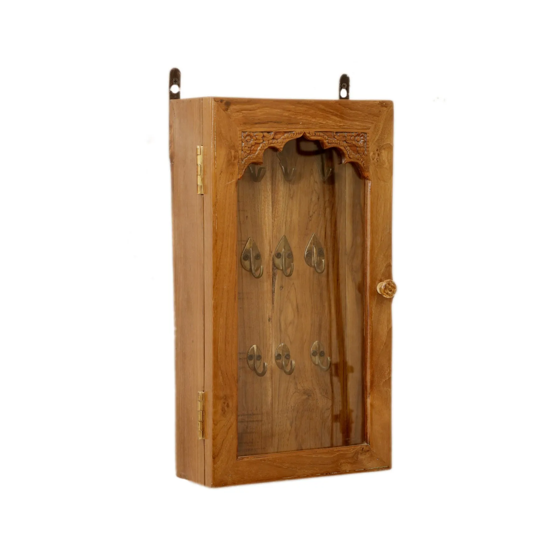 12-Keychain Hooks Wall Cabinet