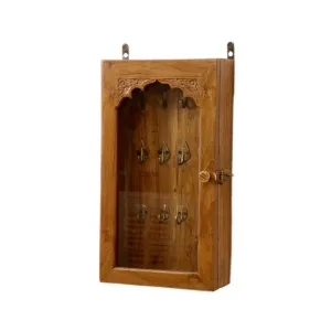 12-Keychain Hooks Wall Cabinet