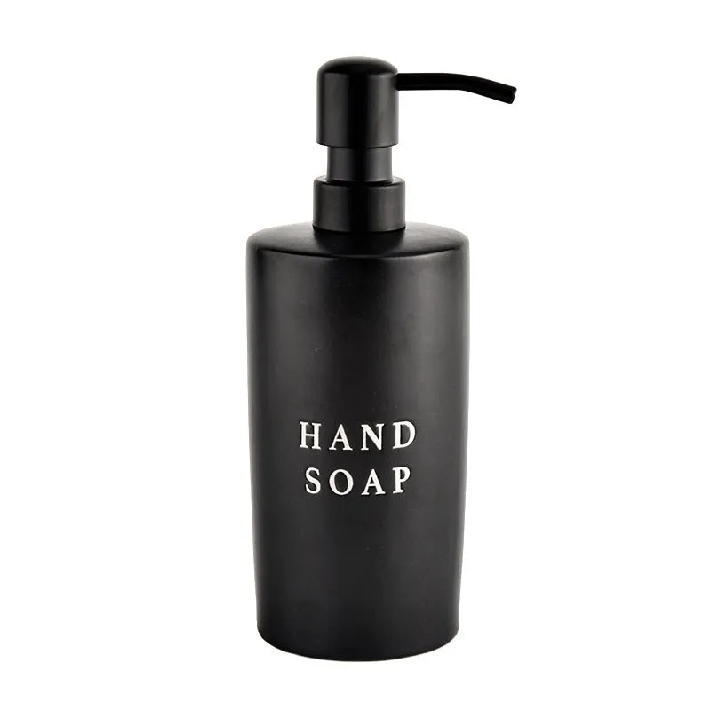 15oz Black Stoneware Hand Soap Dispenser