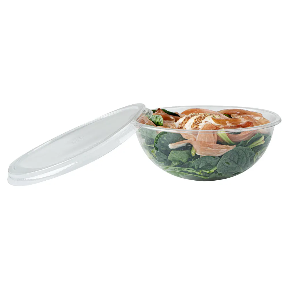 18 oz Round Clear Plastic Salad Bowl - 6" x 6" x 2 1/2" - 200 count box