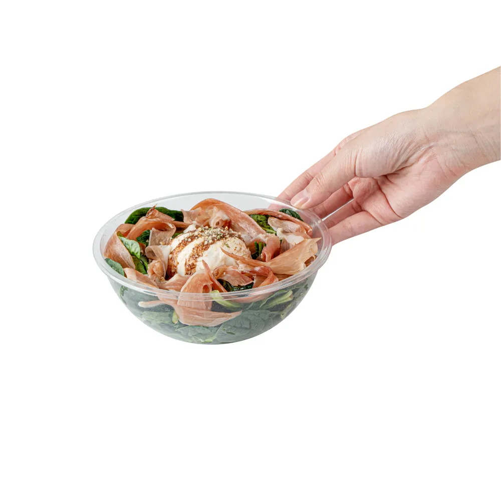 18 oz Round Clear Plastic Salad Bowl - 6" x 6" x 2 1/2" - 200 count box