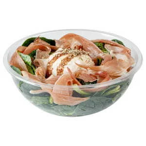 18 oz Round Clear Plastic Salad Bowl - 6" x 6" x 2 1/2" - 200 count box