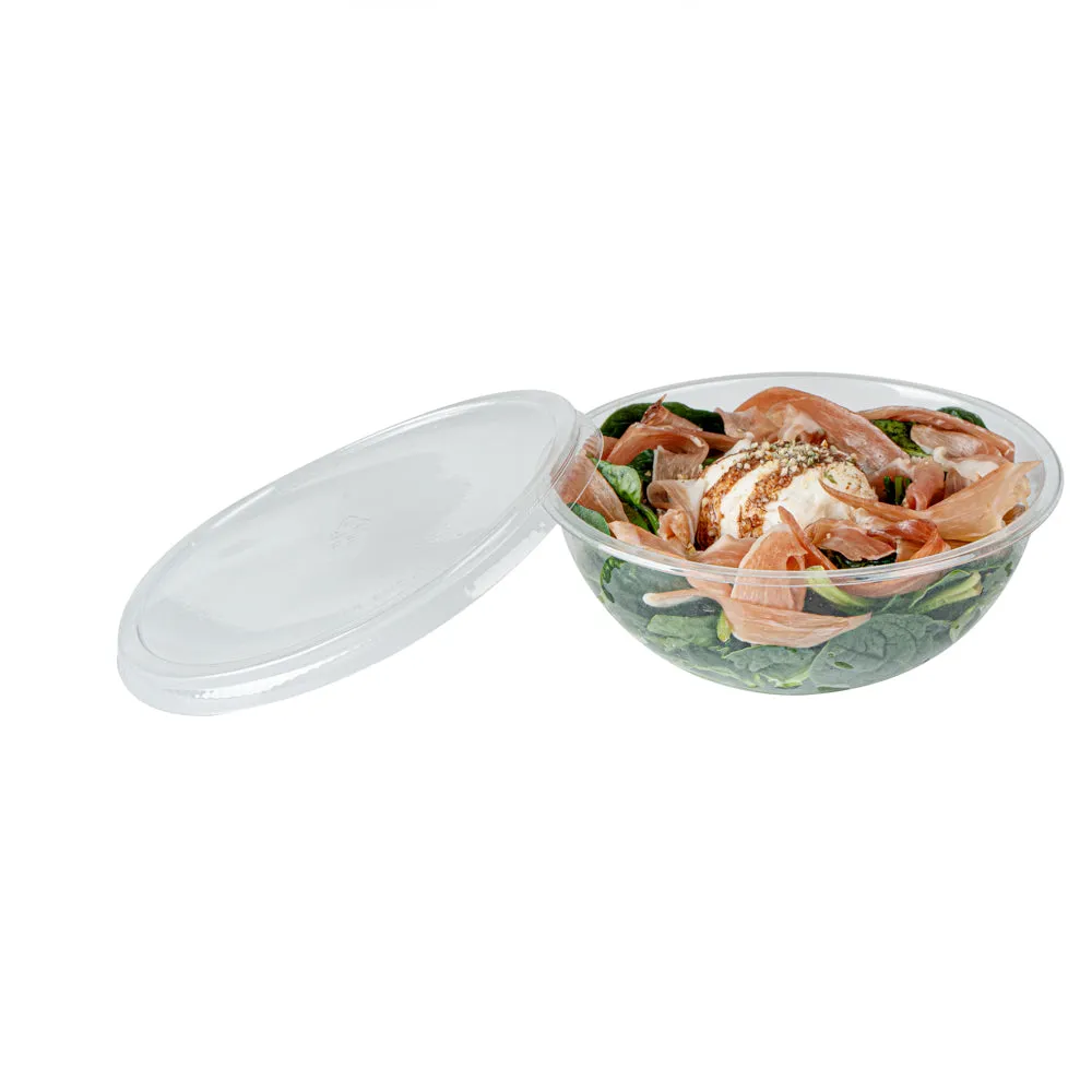 18 oz Round Clear Plastic Salad Bowl - 6" x 6" x 2 1/2" - 200 count box