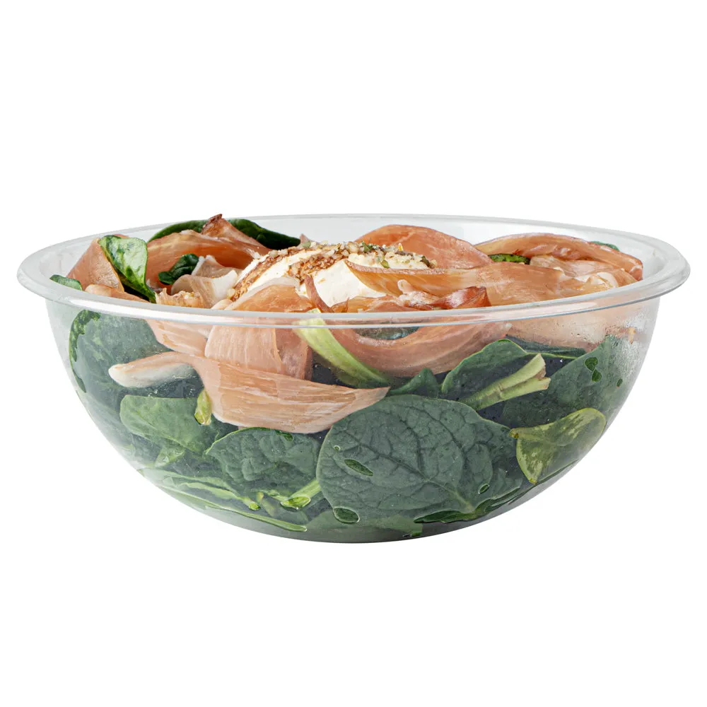 18 oz Round Clear Plastic Salad Bowl - 6" x 6" x 2 1/2" - 200 count box