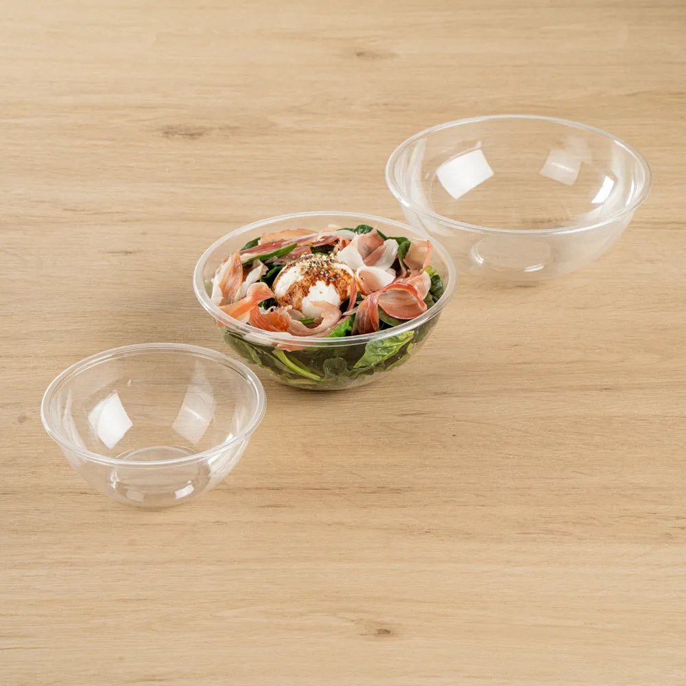 18 oz Round Clear Plastic Salad Bowl - 6" x 6" x 2 1/2" - 200 count box