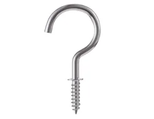 1in/25mm J Hook Stainless Steel Ceiling Hooks Cups Screw Holder