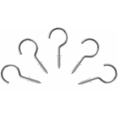 1in/25mm J Hook Stainless Steel Ceiling Hooks Cups Screw Holder