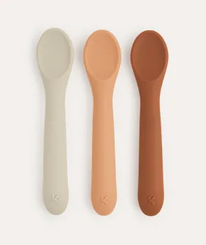 3 Pack Weaning Spoons - Apricot Mix