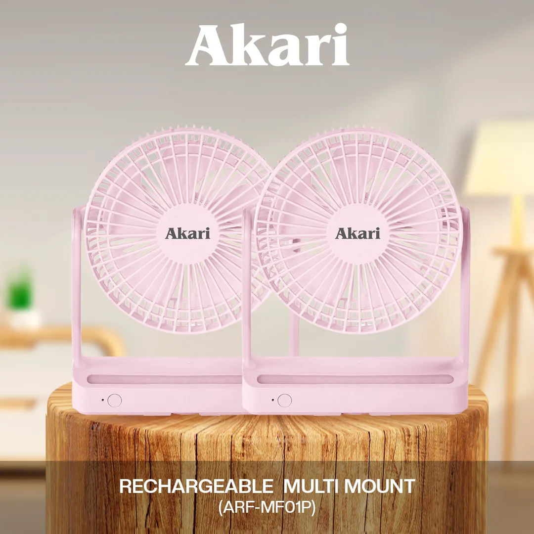 Akari B1T1 : Rechargeable Multi Mount Fan (ARF-MF01)