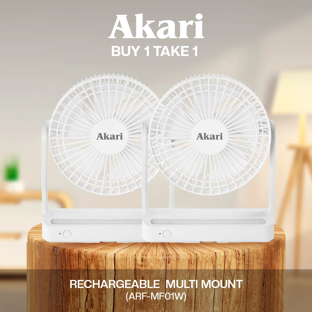 Akari B1T1 : Rechargeable Multi Mount Fan (ARF-MF01)