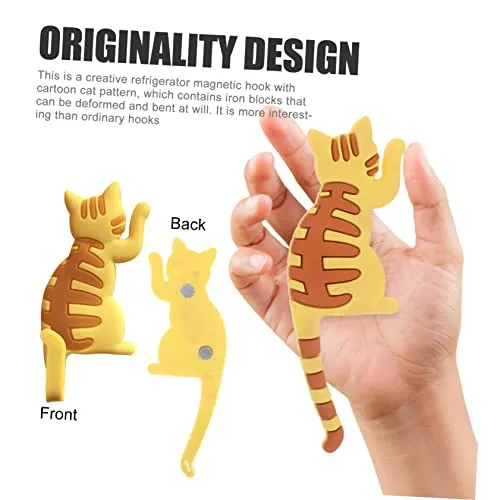 Alipis 5pcs Cat Magnetic Hook Magnet Animals Magnetic Hooks Home Decoration Cute Pet Hooks Magnetic Hooks for Magnetic Hangers Fridge Magnetic Hooks Hanging Hook Refrigerator Hooks Ledge