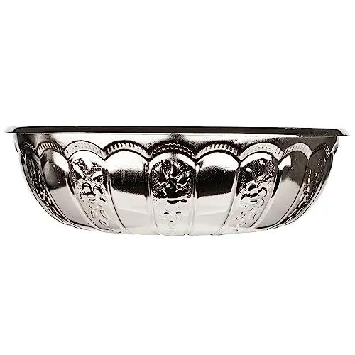 Alisveristime Turkish Hammam Bath Bowl Metal Construction 1.06 Qt Silver