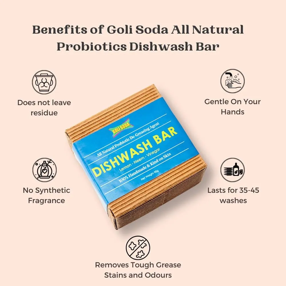 All Natural Probiotic De Greasing Agent Dishwash Bar Set of 2