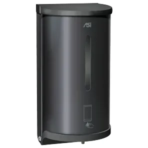 ASI 0362-41 Auto, Liquid Soap / Gel Hand Sanitizer Dispenser (Batt.) Matte Black, 30 oz., Surface OR Stand Mount