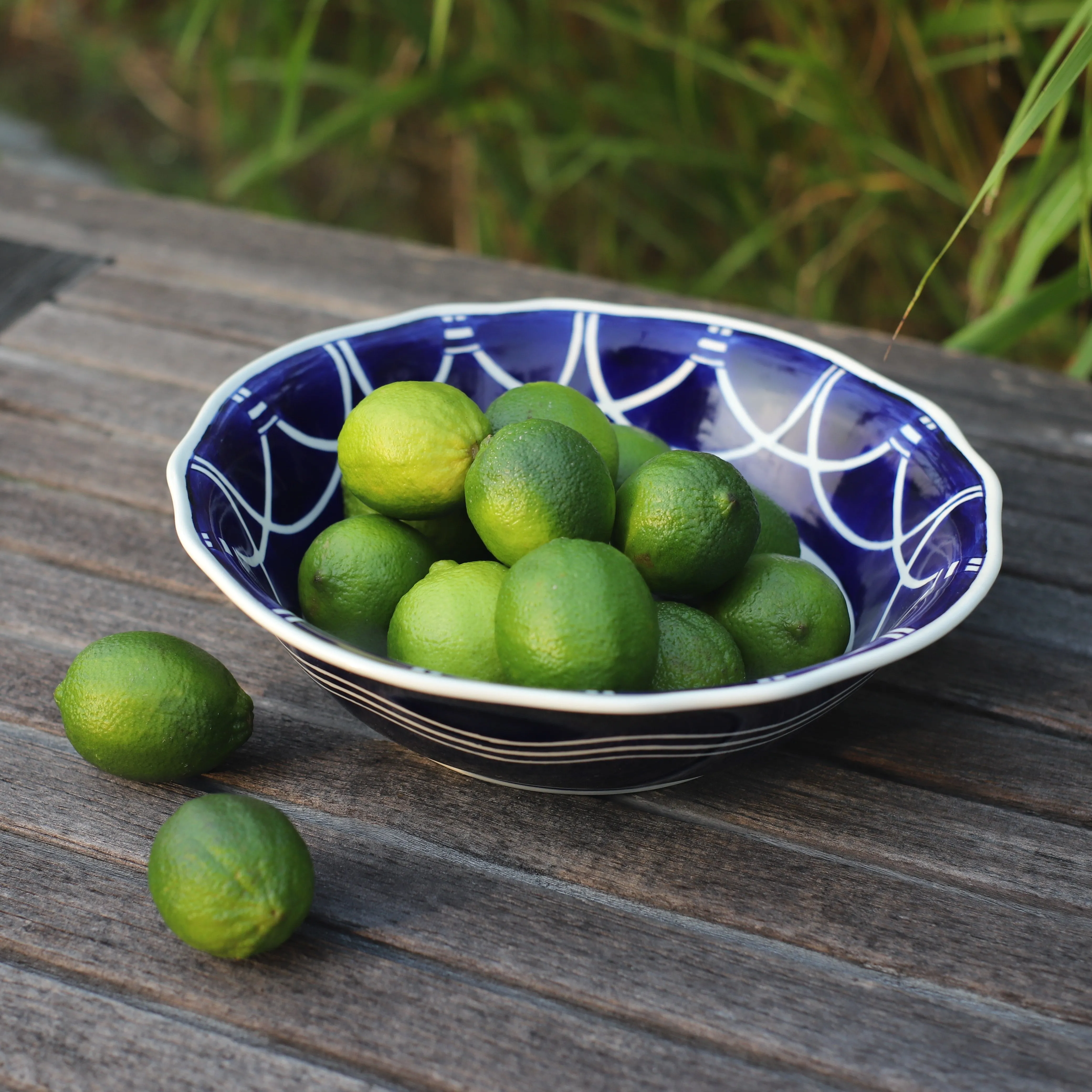 Blue Garden 12" Serving Bowl