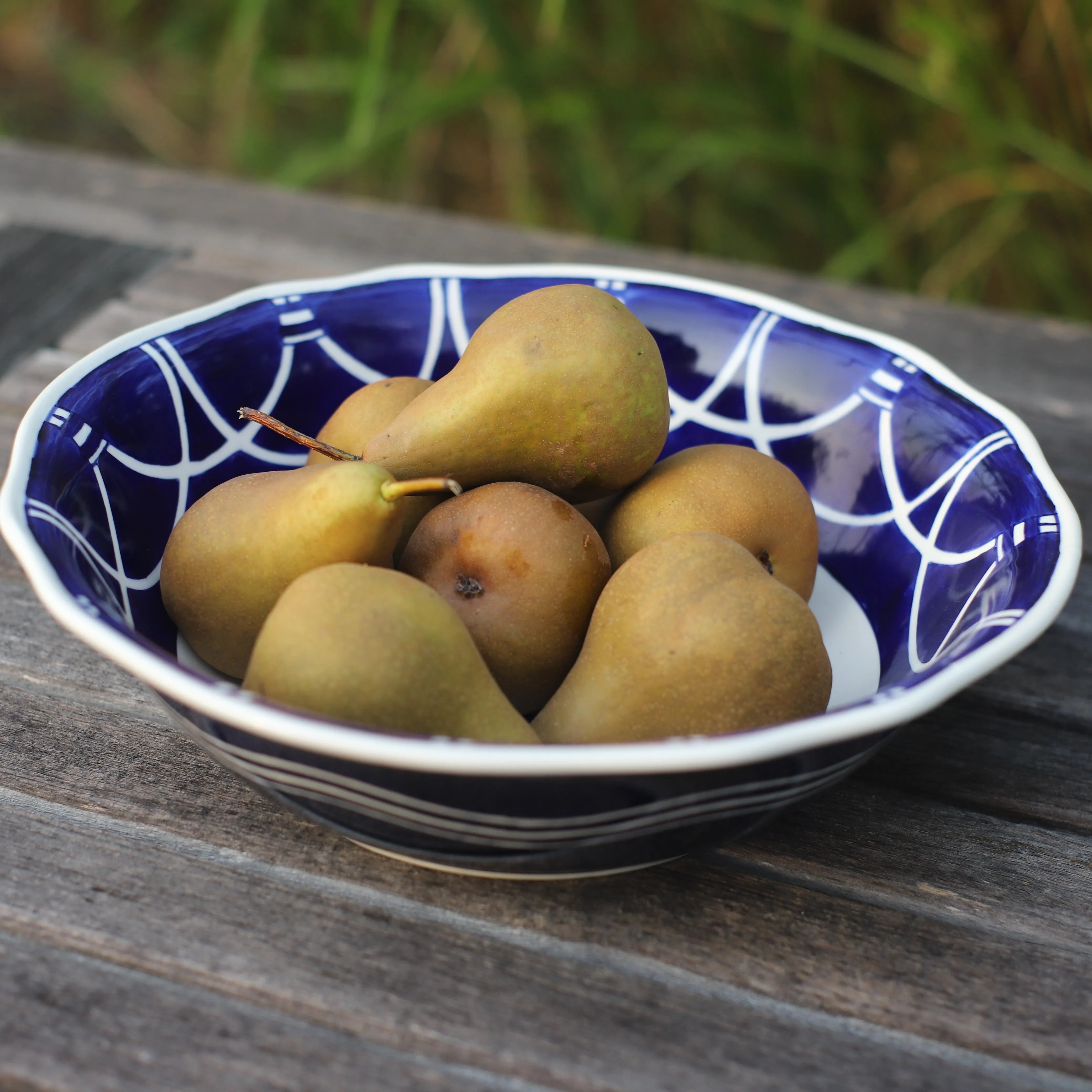 Blue Garden 12" Serving Bowl