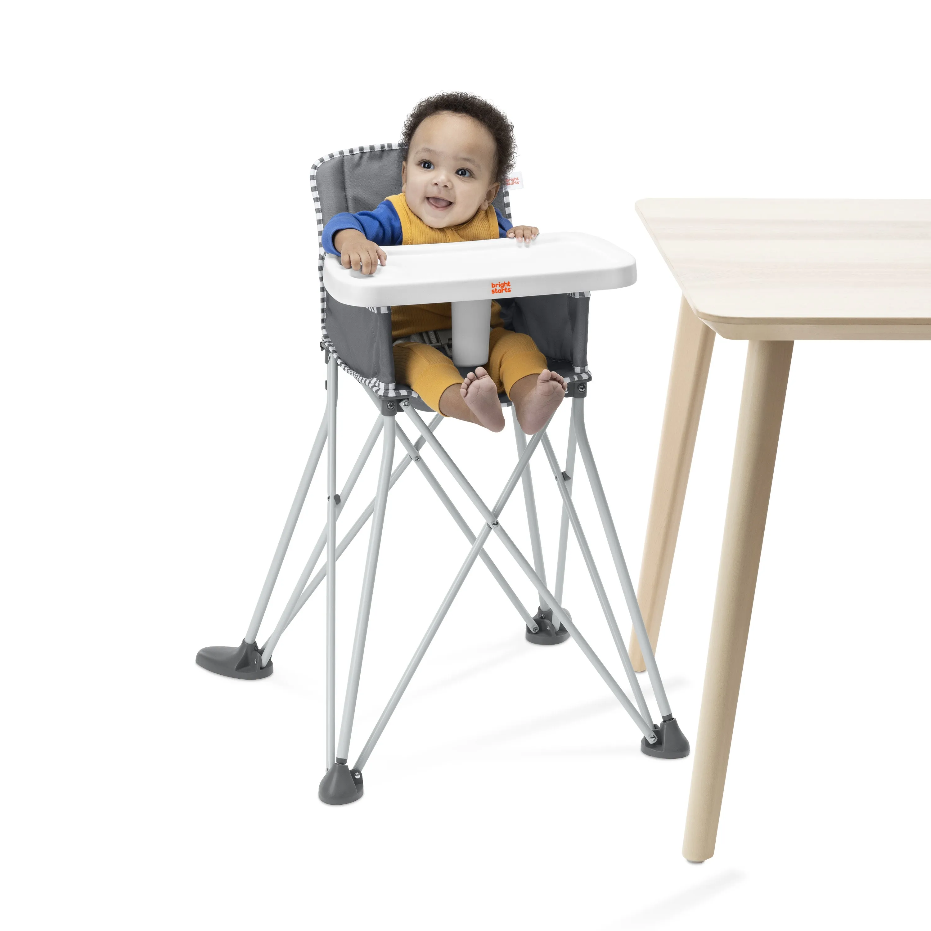 Bright Starts Pop 'N Dine Portable High Chair - Grey