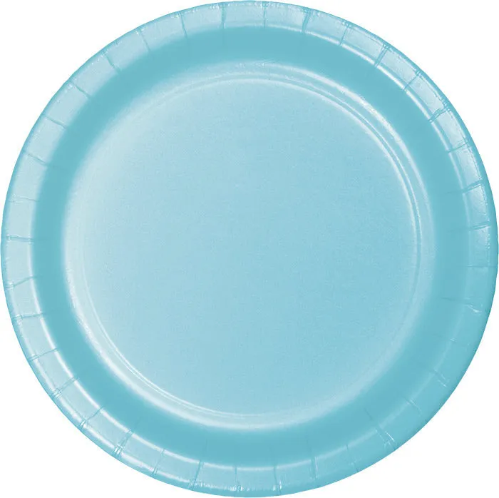 Bulk Pastel Blue Sturdy Style Paper Banquet Plates 10.25 inch (240 per Case)