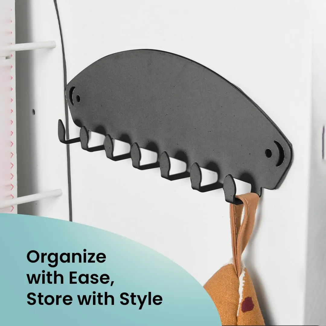 CHESTON Magnetic Fridge Hooks - Durable Organizer for Metal Surfaces: Refrigerators, Microwaves, Metal Almirah - Load-Bearing 5kg - Ideal for Cutlery, Utensils & Clothes