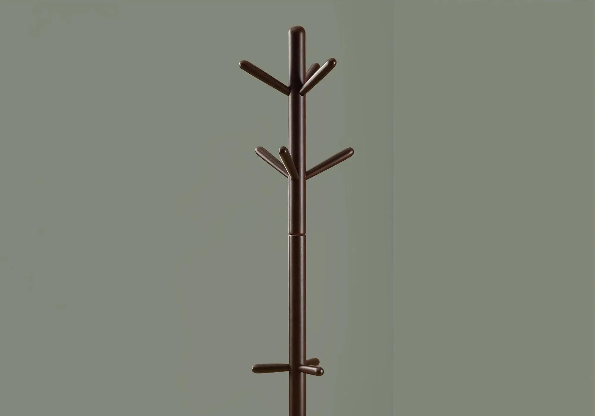 Coat Rack - 69"H / Cappuccino Wood Contemporary Style