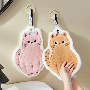 Cute Kitten Hanging Hand Towels