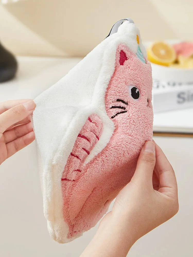 Cute Kitten Hanging Hand Towels