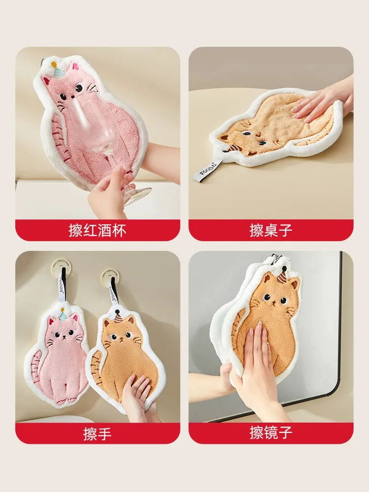 Cute Kitten Hanging Hand Towels