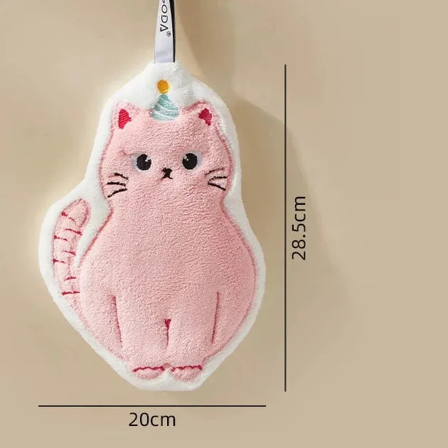 Cute Kitten Hanging Hand Towels