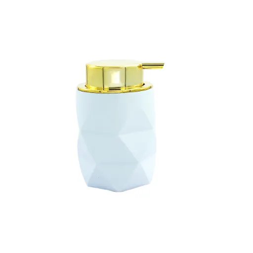 Diamond-Shaped Soap Dispenser for Bathroom and Kitchen - Gold