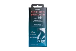 Drennan Carp Method - Method Bandits Barbless Hooks To Nylon