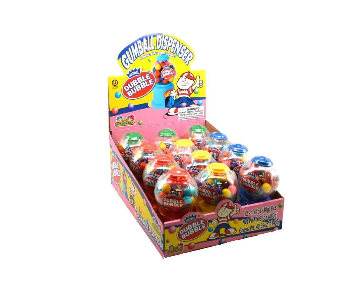 Dubble Bubble Gumballs Mini Dispenser - 12 / Box