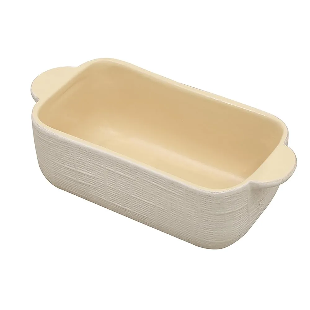 Ellementry Butter Up Ceramic Loaf Pan (1000 ml) | Cake Tins/Pan/Trays for Microwave, Oven and Bakeware | Bread Mould| Nonstick Bread Pan | Bread Loaf Pan for Baking | Baking Essentials