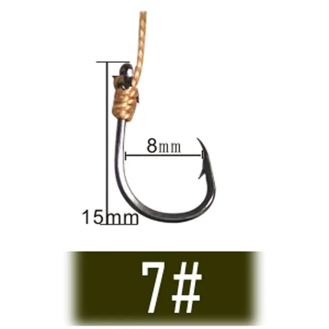 Fishhook Fishhooks Fishing Hook Jig Hooks Head Owner Fishing Hook Offset Double Carp Fishing Hook String Hook Set with 5 Small Hooks