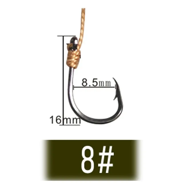 Fishhook Fishhooks Fishing Hook Jig Hooks Head Owner Fishing Hook Offset Double Carp Fishing Hook String Hook Set with 5 Small Hooks