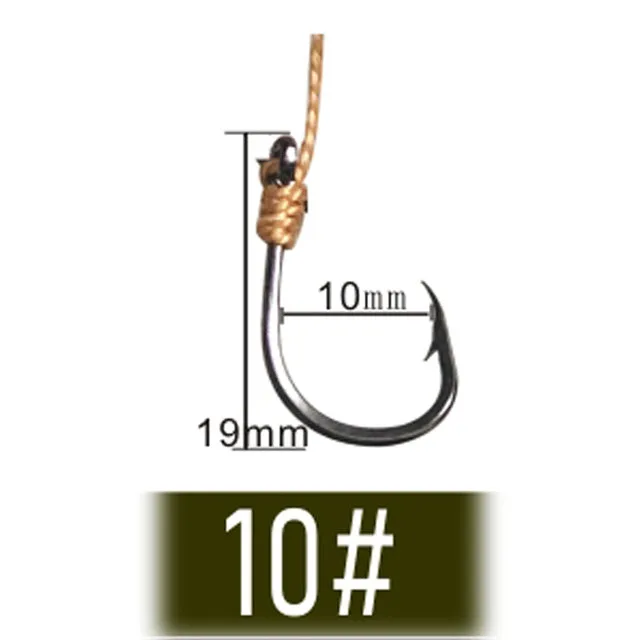 Fishhook Fishhooks Fishing Hook Jig Hooks Head Owner Fishing Hook Offset Double Carp Fishing Hook String Hook Set with 5 Small Hooks