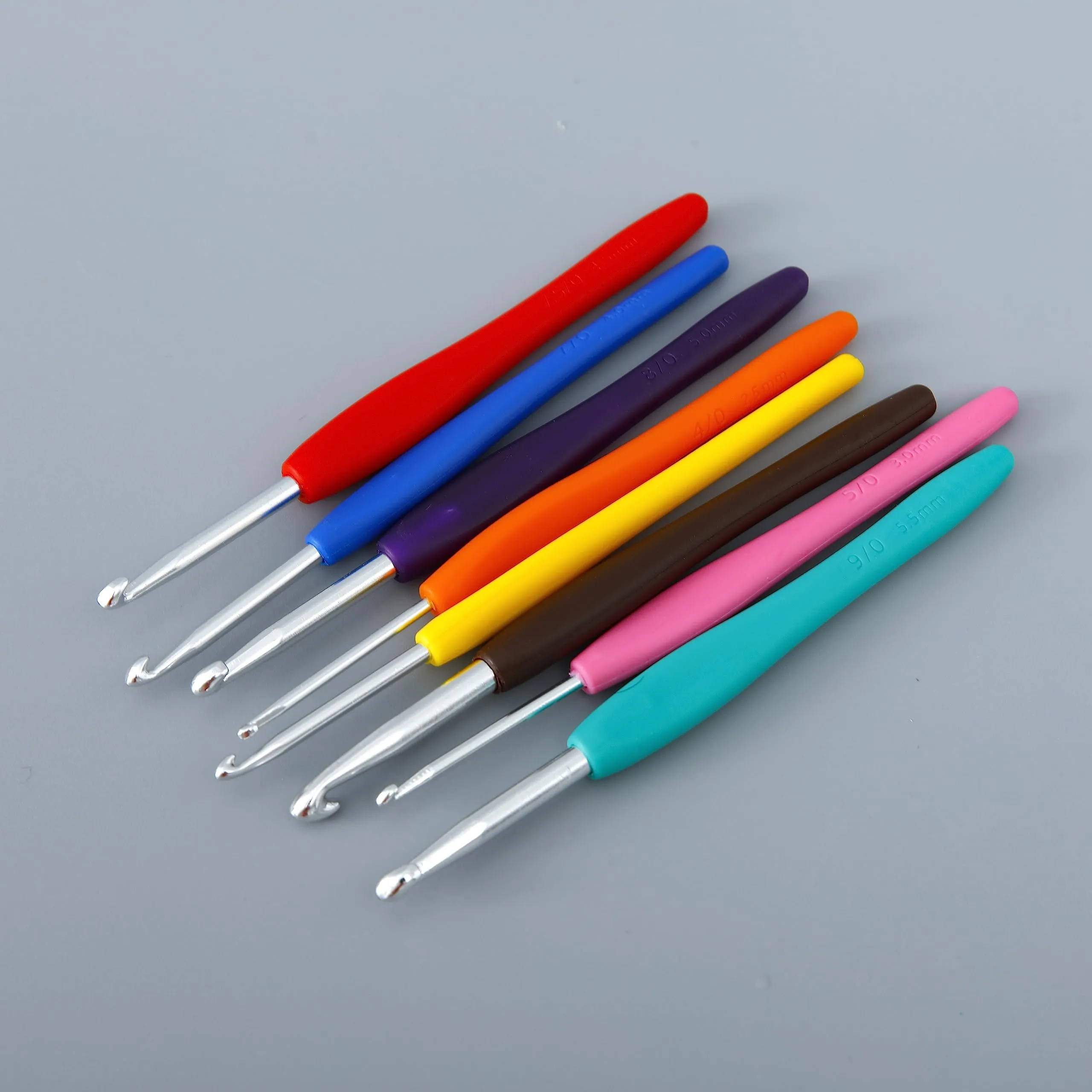 Homestic Crochet Hook Needle Set of 53 with Case|Ergonomic Sewing Knitting Needle Kit (Transparent)