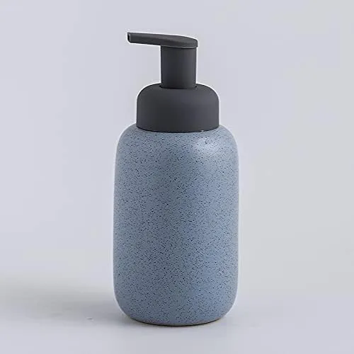 Homestic Foam Soap Dispenser | Stoneware | Ceramic Handwash Bottle for Kitchen | Soap Dispenser for Wash Basin | Bathroom Accessories (Pack of 3)