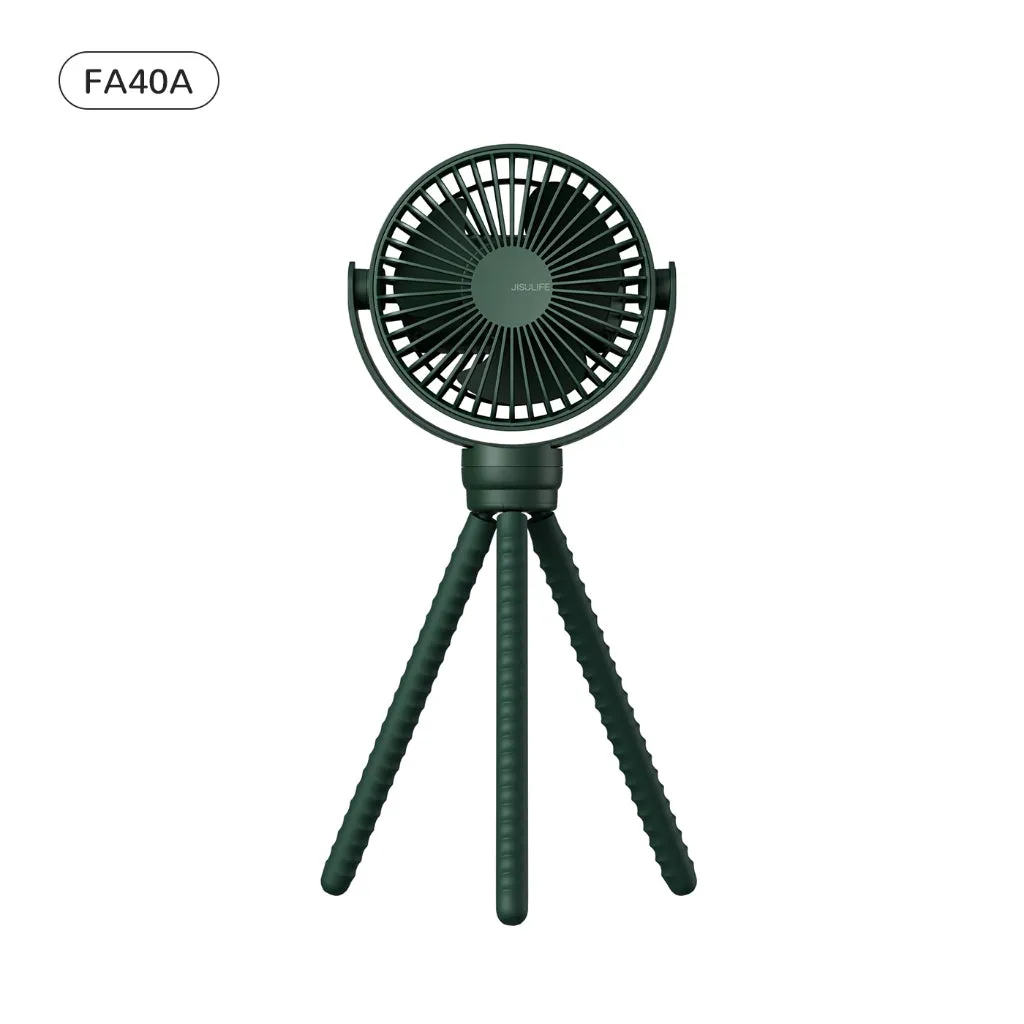 JISULIFE FA24 Mini Octopus Fan / Baby-Friendly / Flexible Tripods / 4000mAh Battery / 4 Wind Speed / 360°Rotation