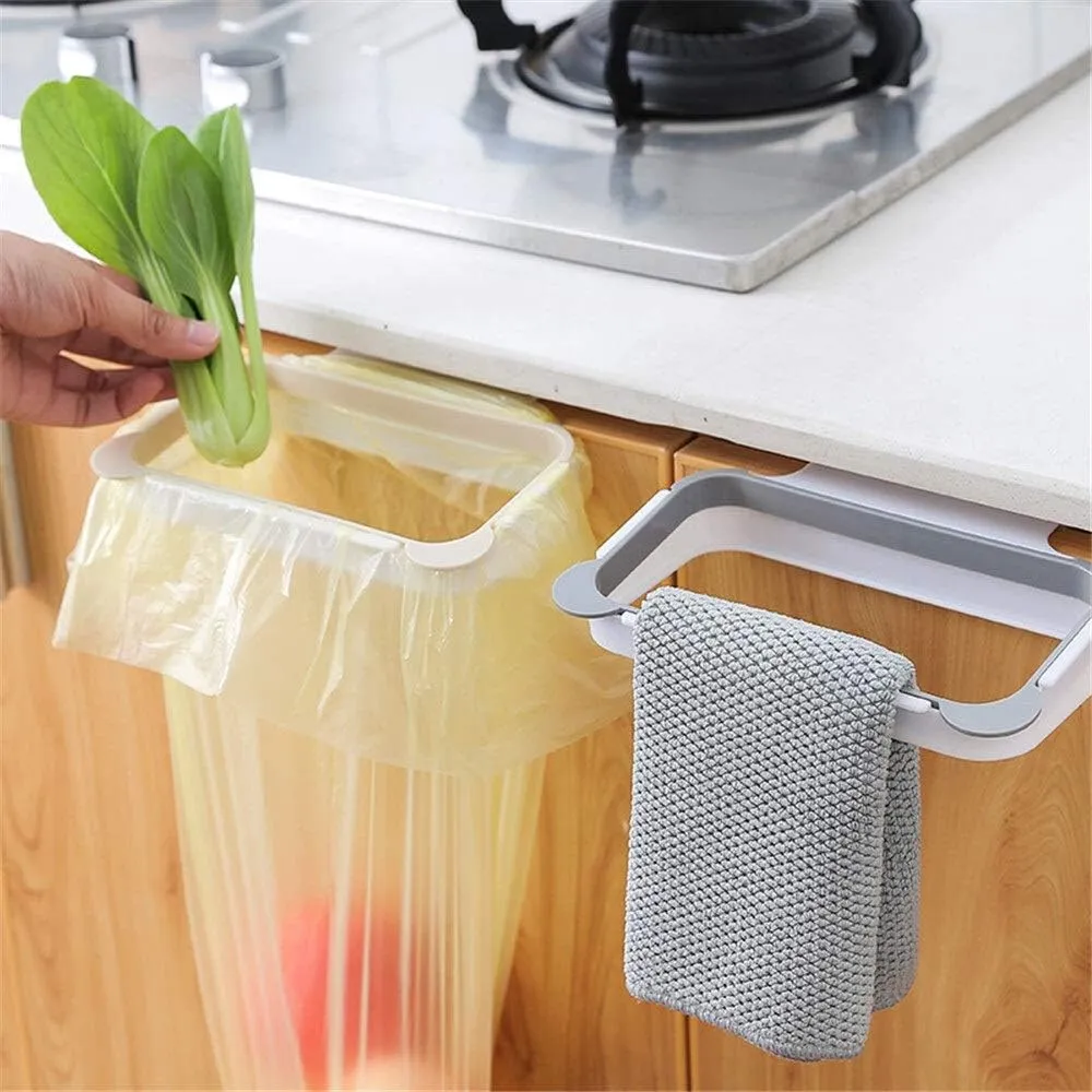 Kitchen Towel Rack - Kitchen Towel Holder - 1 Piece Portable Kitchen Cabinet Over Door Hanging Towel Rack Holder Bathroom Hanger - Over-The-Door Towel Rack - RANDOM COLOR