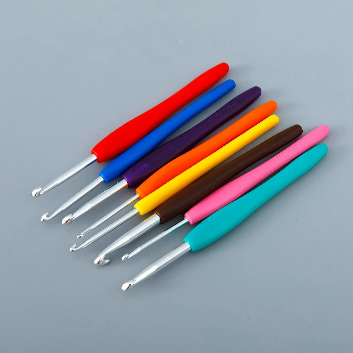 Kuber Industries Crochet Hook Needle Set of 53 With Case|Ergonomic Sewing Knitting Needle Kit-pack of 2 (Transparent)