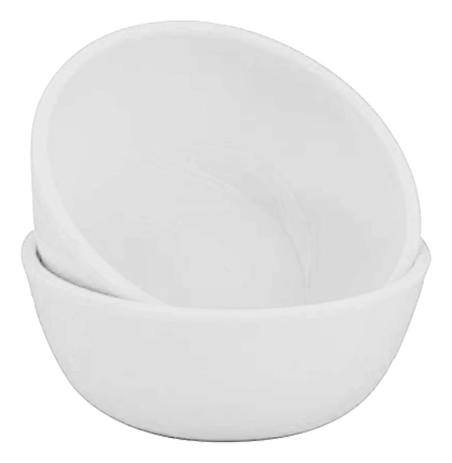 Kuber Industries Plastic Microwave Safe Unbreakable Mixing Bowl/Salad/Dining Table/Kitchen Plastic Bowl Set, 250 Ml (Set of 6) White-KUBMART16429