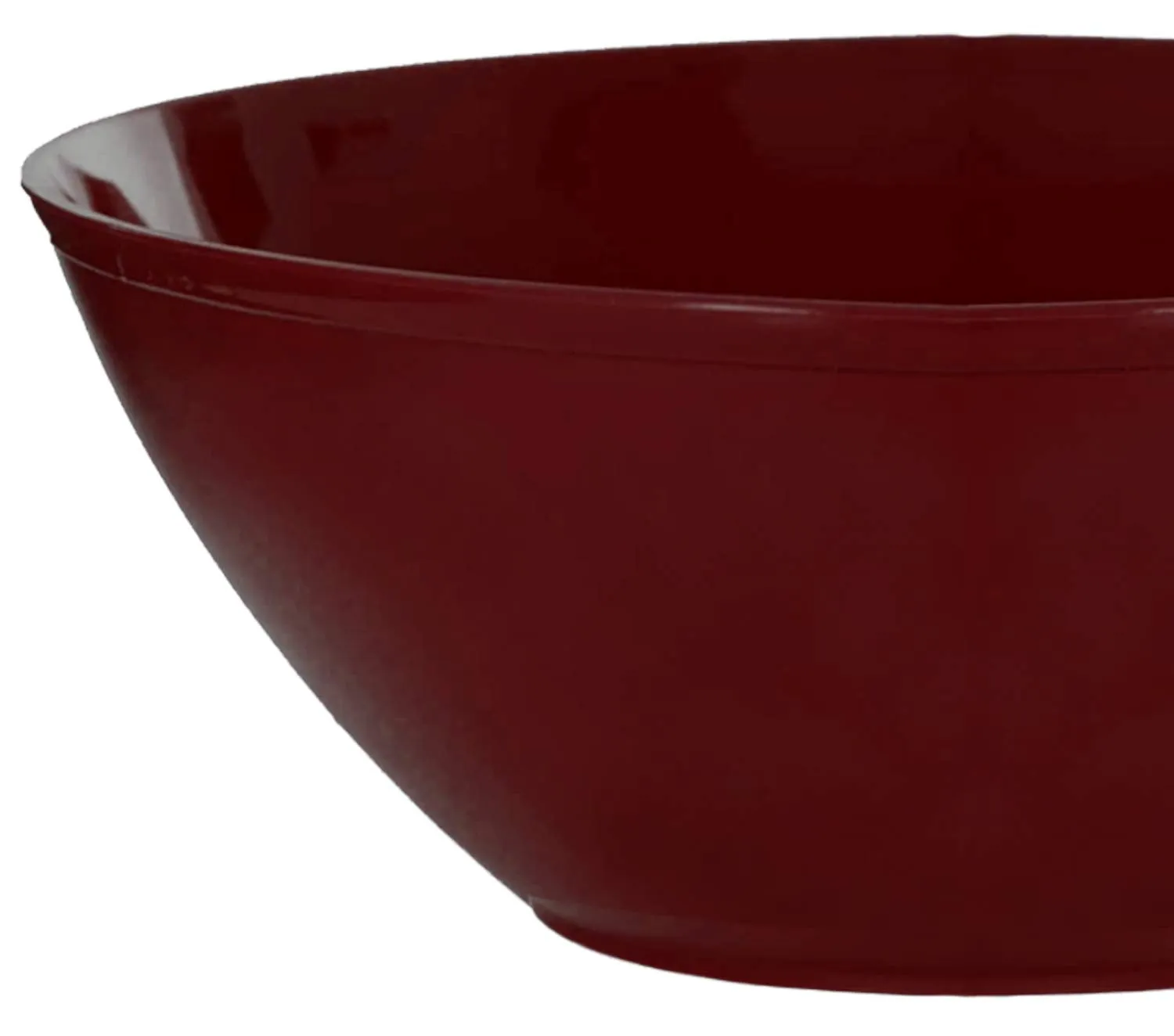 Kuber Industries Plastic Microwave Safe Unbreakable Mixing Bowl/Salad/Dining Table/Kitchen Plastic Bowl Set, 500 Ml (Set of 6) Brown-KUBMART15647