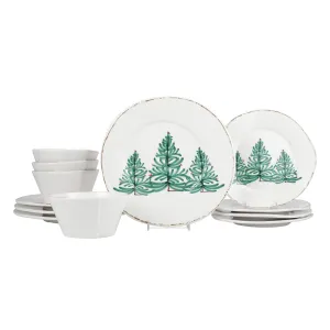 Melamine Lastra Holiday Twelve-Piece Place Setting