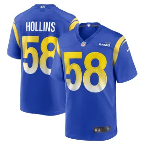 Men's Nike Justin Hollins Royal Los Angeles Rams Game Jersey