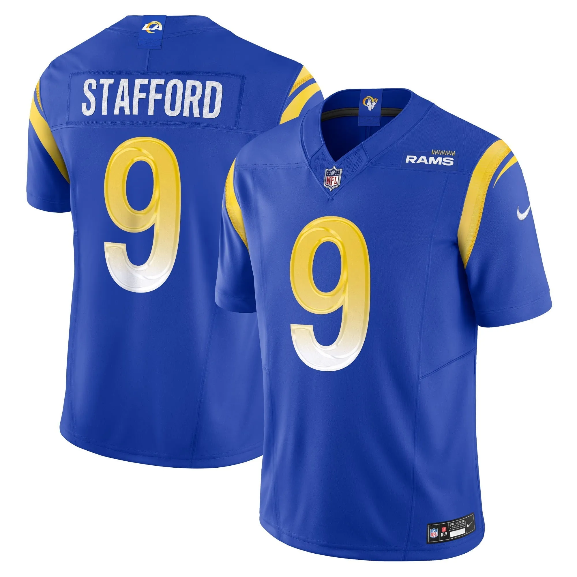 Men's Nike Matthew Stafford Royal Los Angeles Rams Vapor F.U.S.E. Limited Jersey