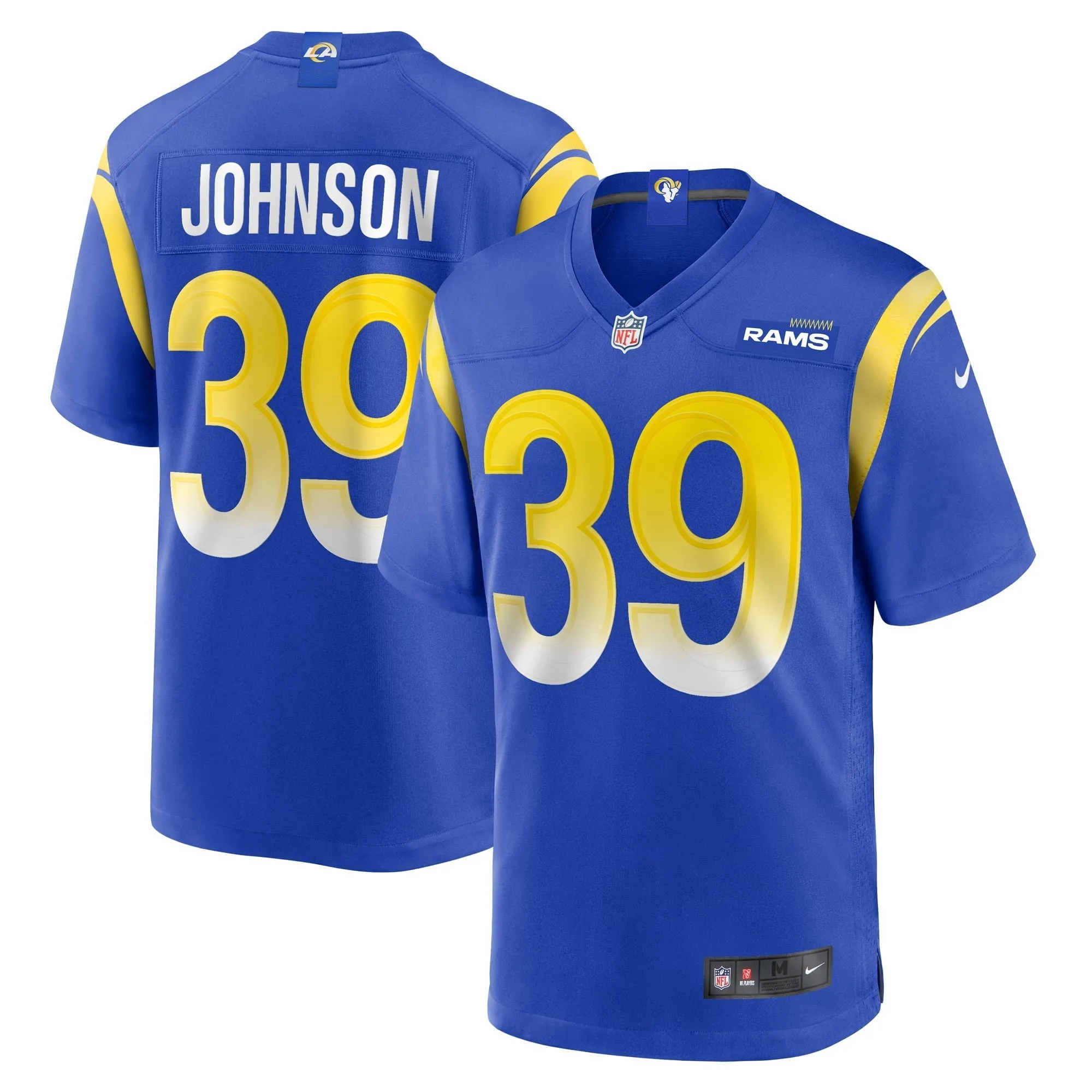 Men's Nike Quindell Johnson Royal Los Angeles Rams Home Game Jersey