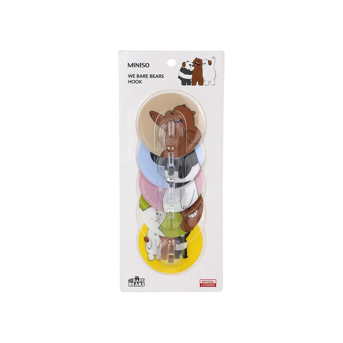 MINISO We Bare Bears- Hook (5 Pack)