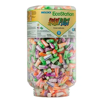 Moldex SparkPlugs® EcoStation™ Uncorded Earplug Prefilled Dispenser (500 Pairs | SLC80 29dB, Class 5)