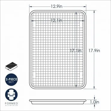 Naturals® Half Sheet w/ Oven-Safe Nonstick Grid